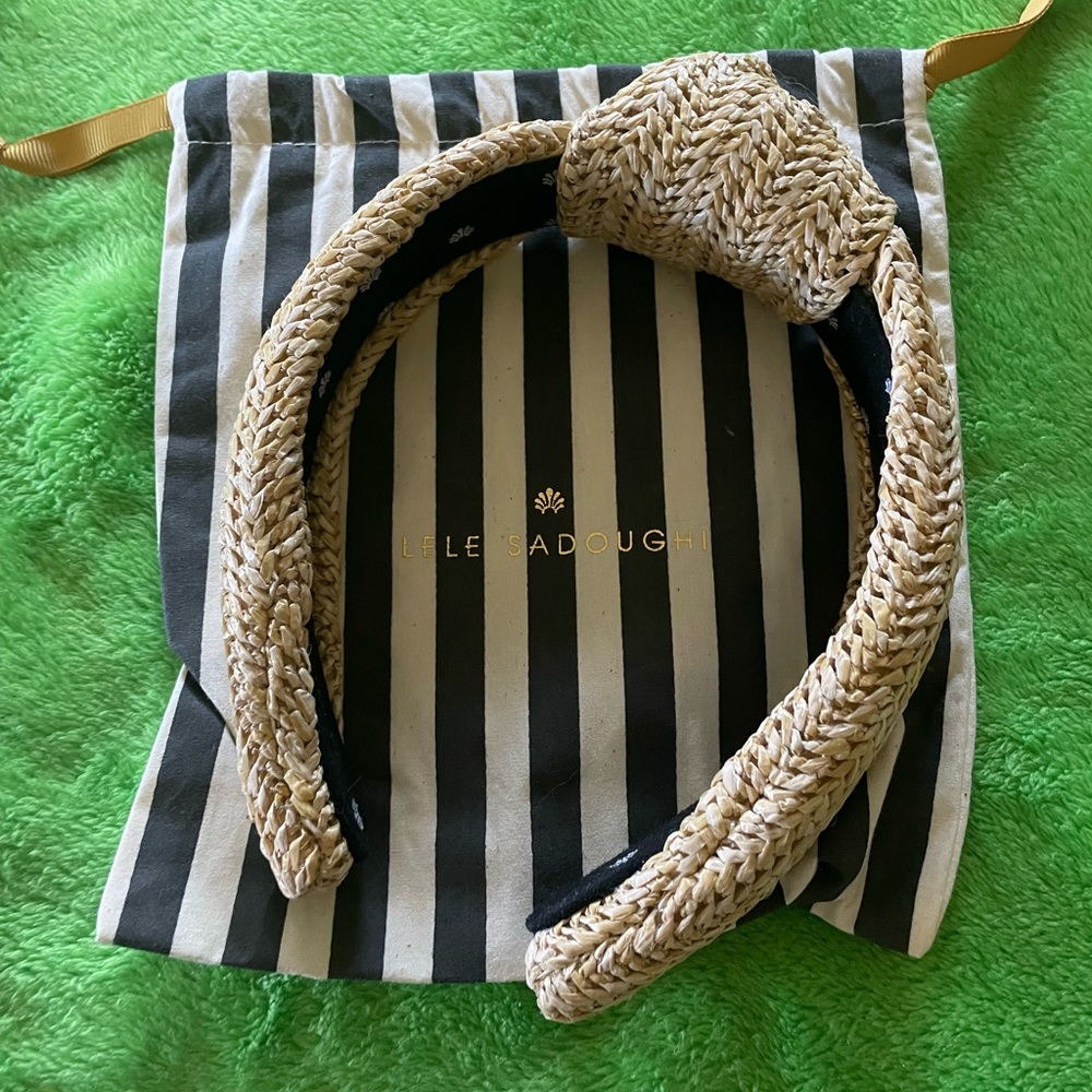 *SALE* NWOT Lele Sadoughi Raffia Knotted Headband